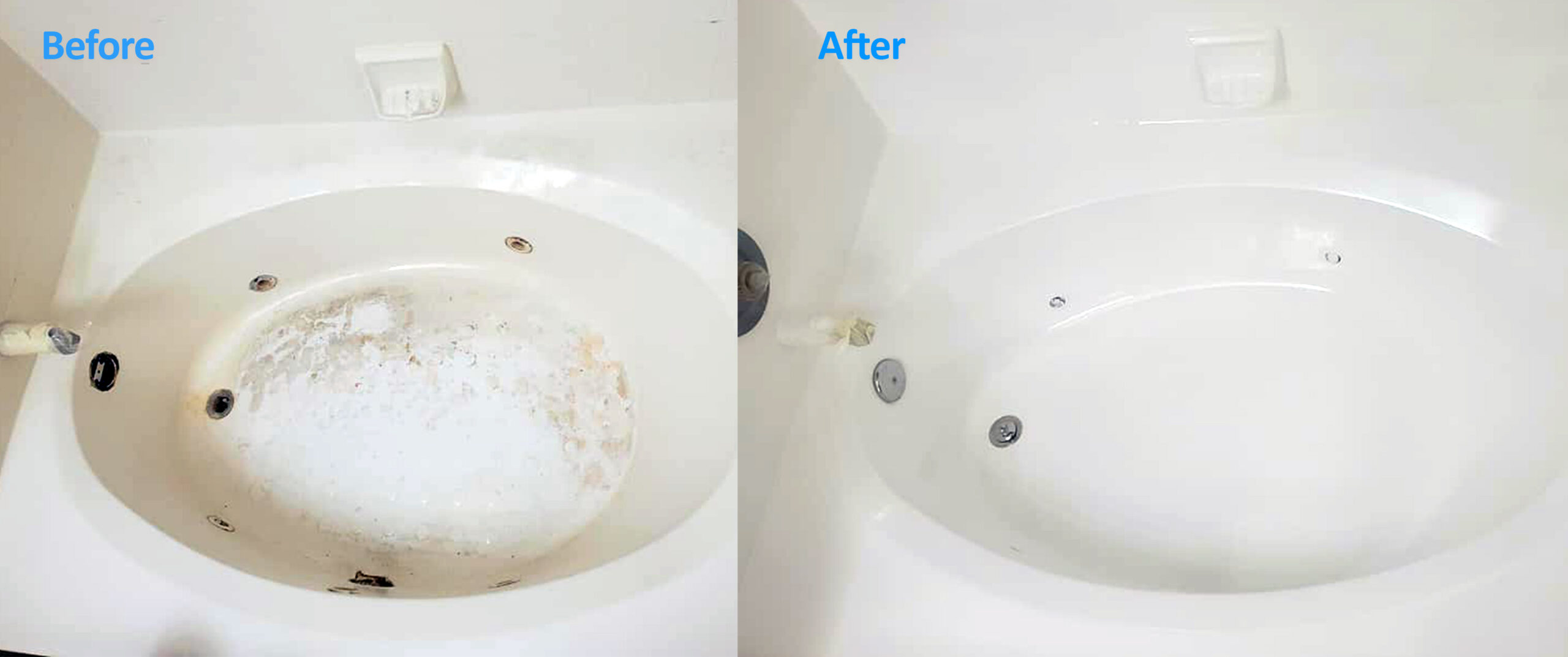 Before and after Bathtub Resurfacing - Resurfacing Doctor